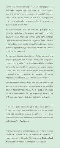 Sem Causar Mal: Histórias de vida, morte e neurocirurgia, de Marsh, Henry.  nVersos Editora Ltda. EPP,Orien Publishing, capa mole em português, 2017